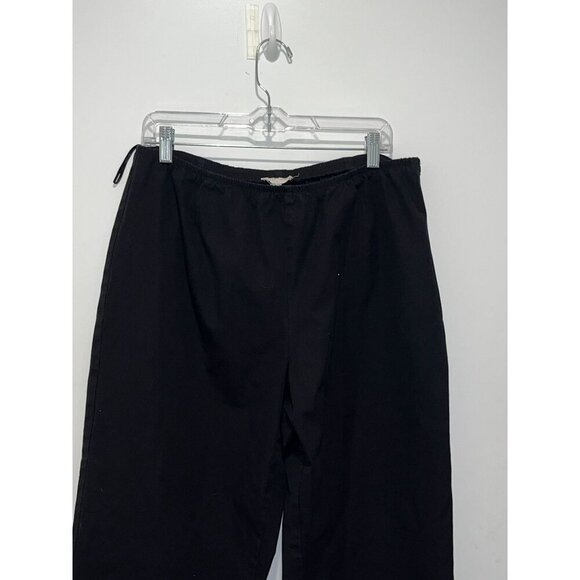 Eileen Fisher Black Elastic Waist Relaxed Fit Cropped Women's Pants Size 1X - Picture 2 of 9